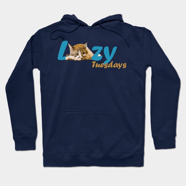 Lazy Cat Tuesdays Hoodie by Czajnikolandia